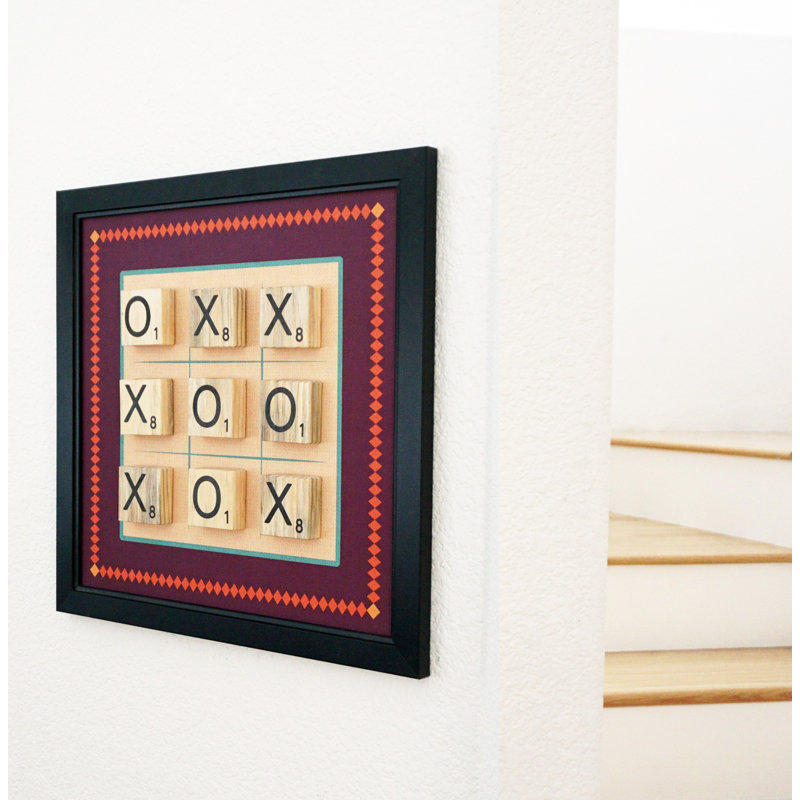 Magnétique Tic Tac Toe - rétro - impression