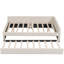 Grand lit tapissier avec gigogne simple, structure en lin beige-1807762586