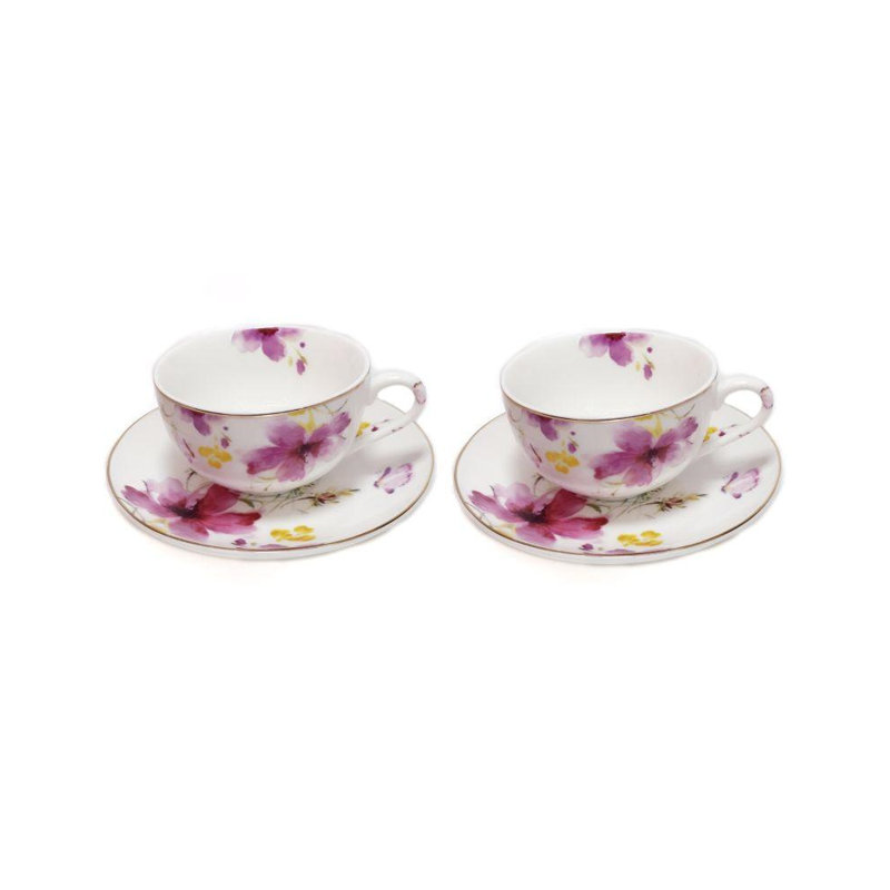 Ensemble tasse à thé & soucoupes 2 pièces Correll