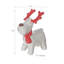 Figurine de cerf debout rouge et blanc