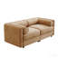 Canapé 2 places en chenille - siège de rangement, dossier cylindrique, espace de rangement caché - chameau-379153298-379153299