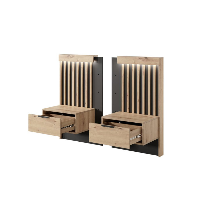 51cm W Manufactured Wood Bedside Table