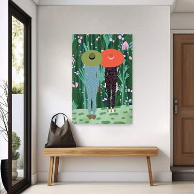 Art contemporain, paysage de forêt abstrait