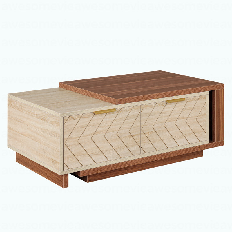 Table basse extensible, table basse avec 2 tiroirs de rangement