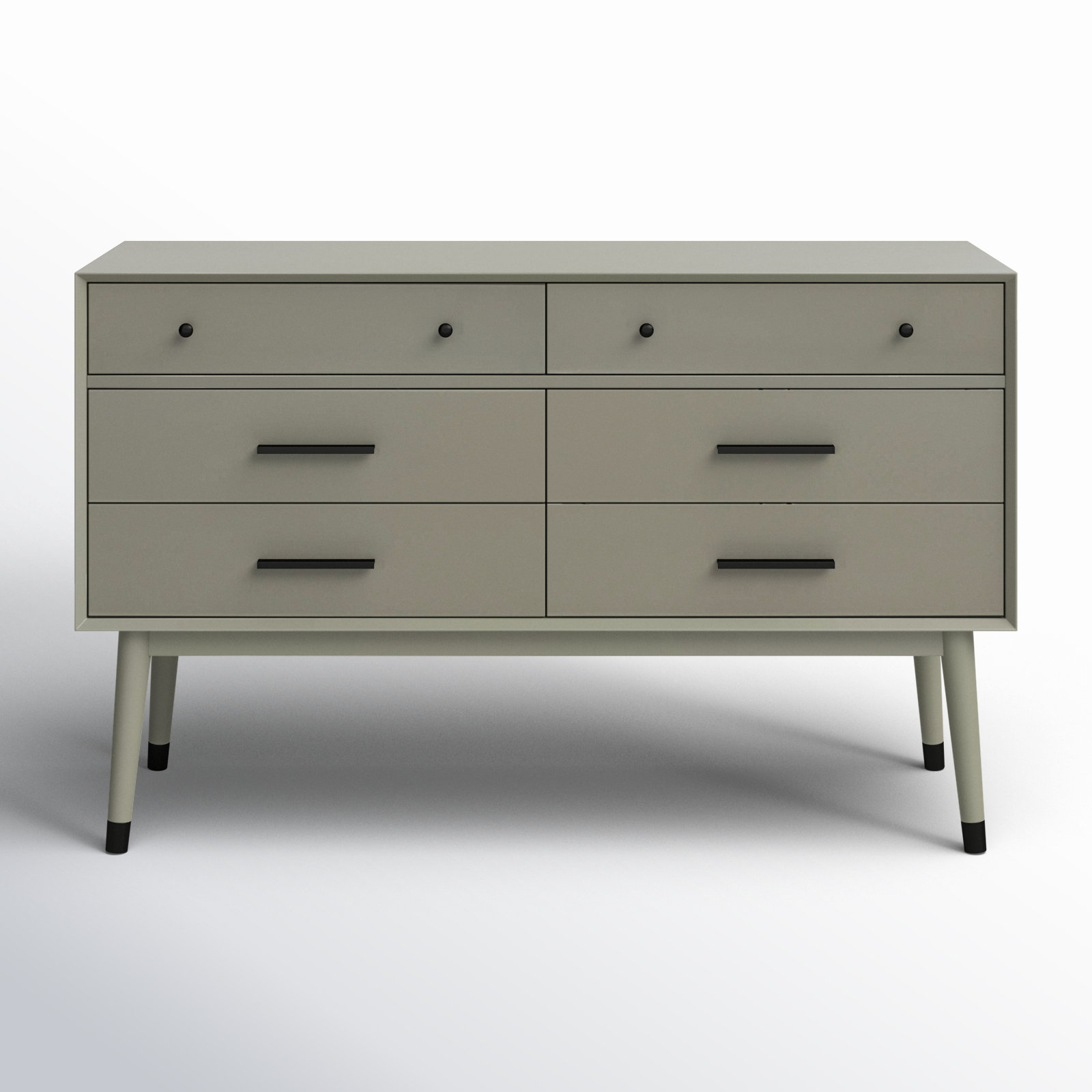 Samuel 6 - Drawer Double Dresser, Dark Gray