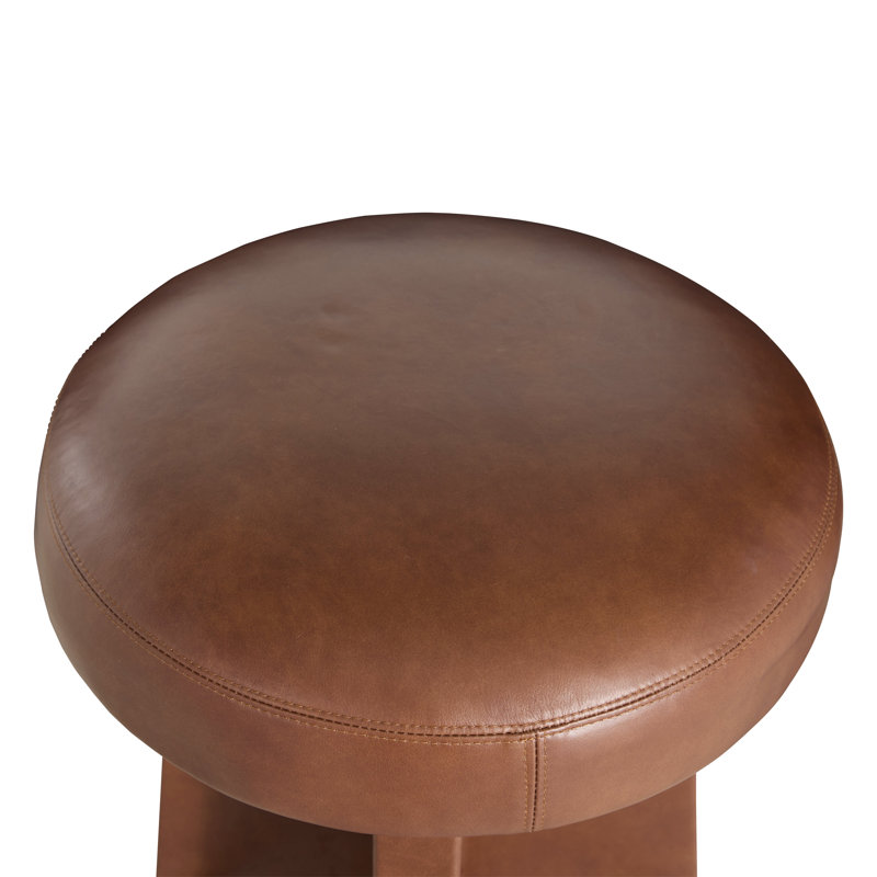 Plateau Leather Swivel Bar Stool, Counter Stool (25” Seat Height), Dawn