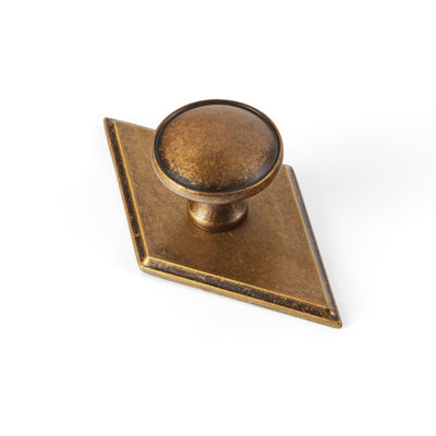 1.3" Diameter Mushroom Knob With Decorative Backplate,Heavy Duty Hardware for Kitchen & Vanity,Refurbishment