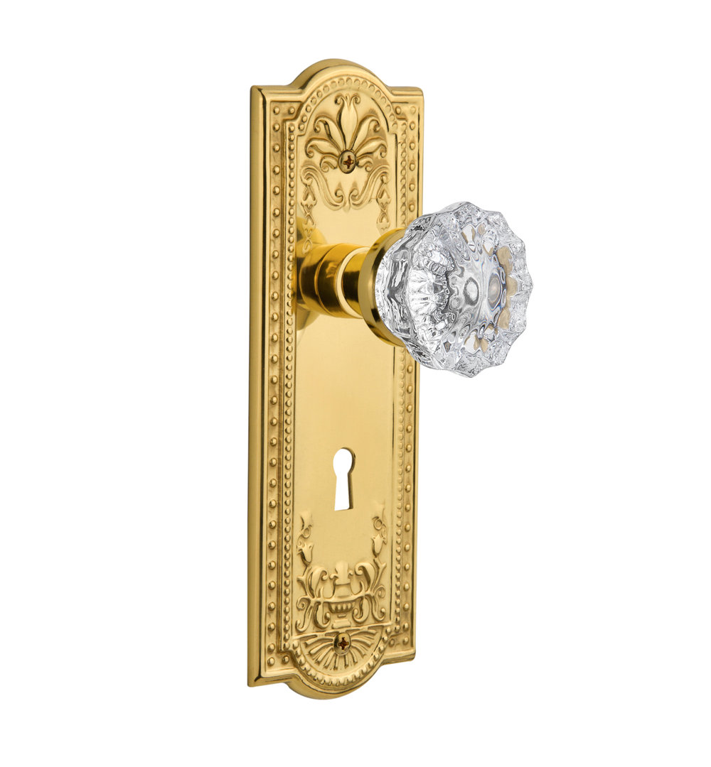 Meadows Plate with Decorative Keyhole and Crystal Door Knob Nostalgic Warehouse