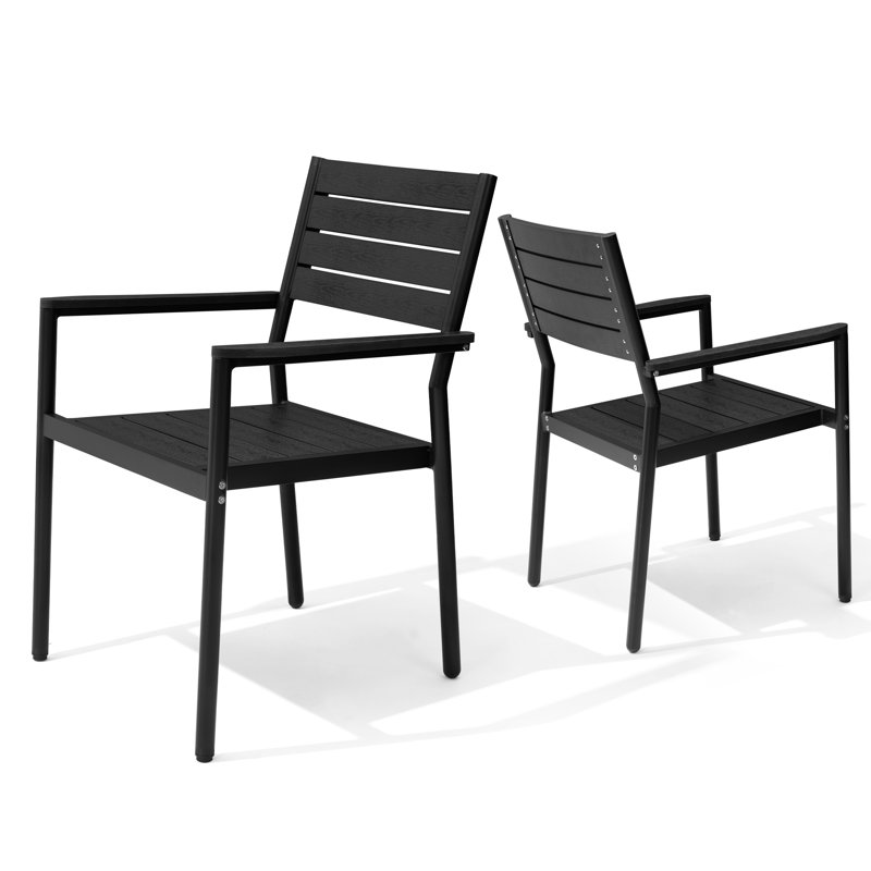Fauteuil de salle à manger Deen, Noir, 2