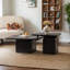 Ensemble de tables basses carrées de style rétro, ensemble de 2 tables basses, centre-1437528165