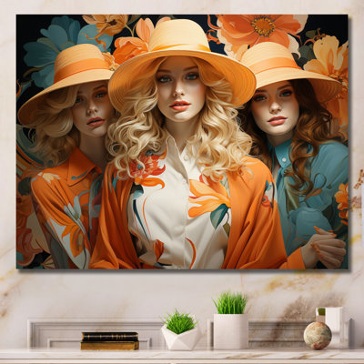 " Orange Fashion Hat Women I "
