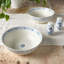 Fitz And Floyd Sicily Blue Serve Bowls And Salt And Pepper Set