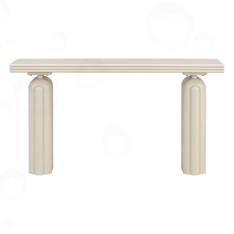 Luxury Acacia Veneer Console, Beige