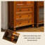 31.5"American-style brown solid wood storage cabinet