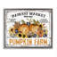 «Pumpkin Farm with Sunflowers», art de la giclée encadrée par Creatif Belle