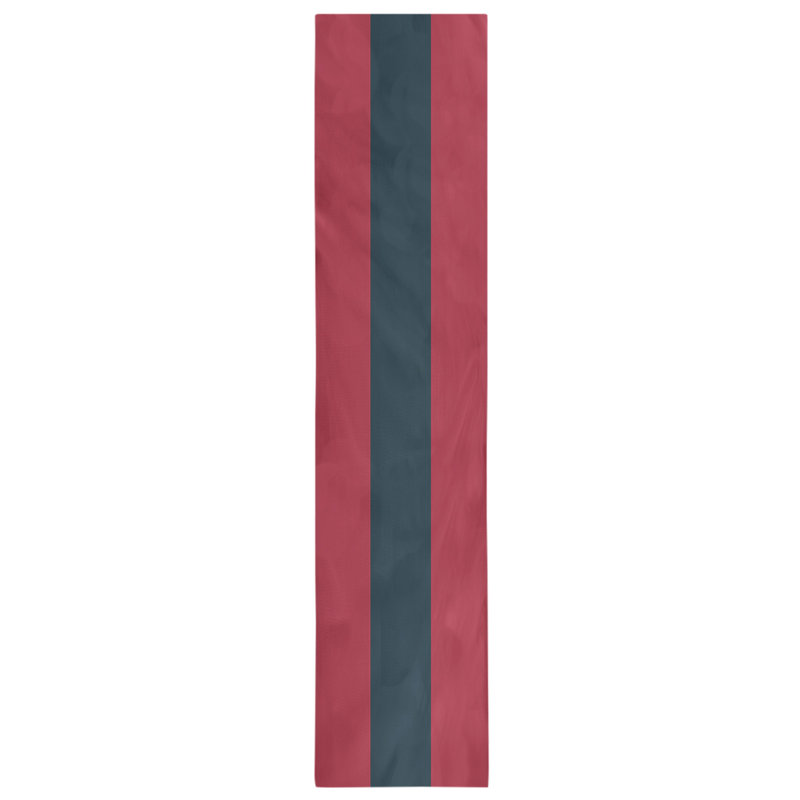Houston Throwback Football Stripes Table Runner, 72" x 16", Houston Throwback Football Cherry Red/Black, Polyester