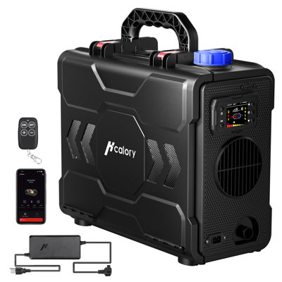 Mise à niveau de chauffage au gazole de 8 kW 12V / 24V DC et 110V AC avec chauffages de chauffage Bluetooth avec réservoir de carburant Lagre 6L