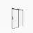 56-60"W X 72"H Frameless Sliding Shower Door,5/16" (8Mm) Thick SGCC Tempered Clear Glass,Double Side Easy Clean Coat, Matte Black Finished With Buffer-122372136