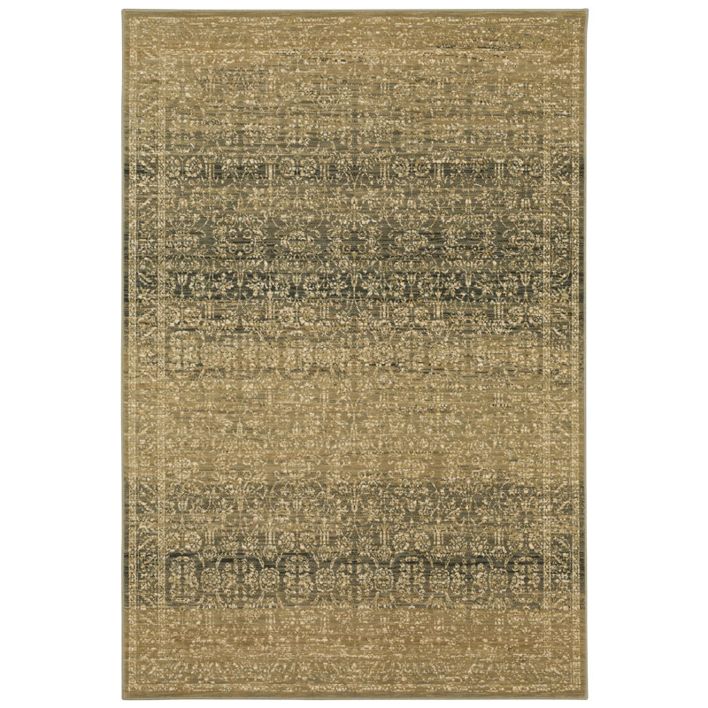 Tapis gris titane / brun, Rectangle 9 pi 4 po x 12 pi 9 po