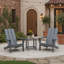 All-Weather HDPE Adirondack Chair With Table, Two-Piece Set