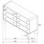 Commode de chambre à coucher à 6 tiroirs en noyer foncé Winston-1950131390