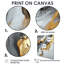 Marbre abstrait dans des tons gris et or - ensemble d'art mural sur toile marbré abstrait de 6-824390256-824390257