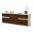 Walnut / Matte White
