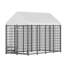Grand enclos extérieur durable pour chenil avec toit, parfait pour une enceinte sécuritaire et confortable