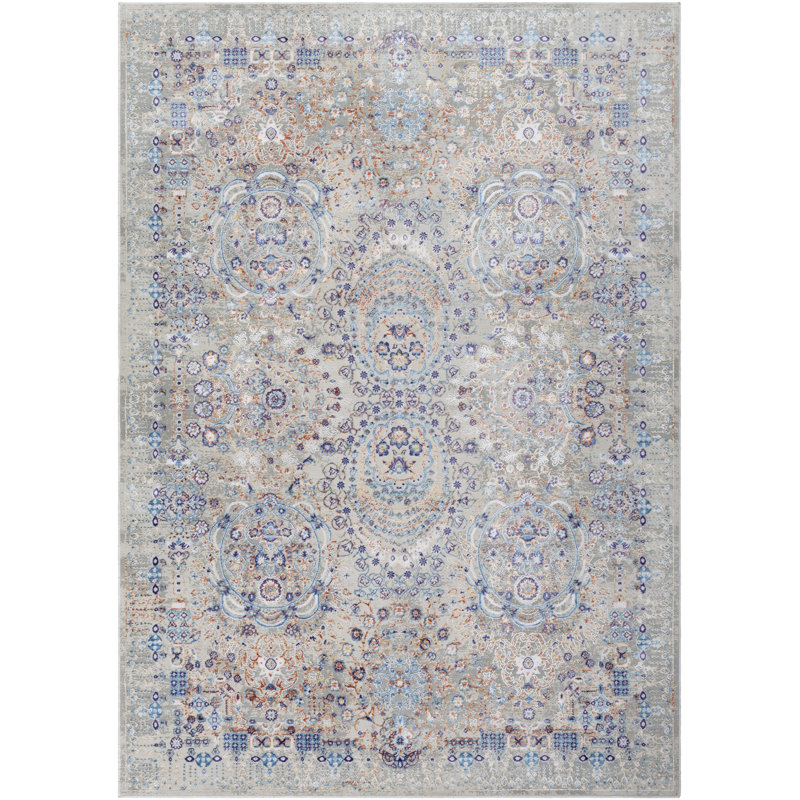 Ternate Viscose Oriental Indoor Rug, Rectangle 5'3" x 7'3"
