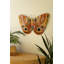 Horloge murale papillon en métal
