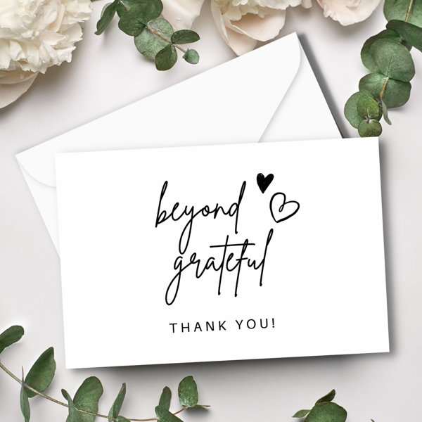 Beyond Grateful Card, Thank You Card, Folded Greeting Card – Paper