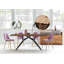 Buckhead Teak Solid Wood Top Metal Base Dining Table-61909605-61909607