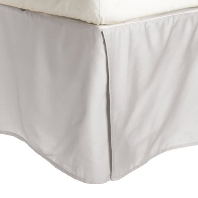 Luxurious 300-Thread Count Egyptian Cotton Bed Skirt with 15-Inch Drop & Tailored Pleats