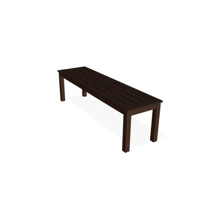 Banc plat Bazza avec assise en polymère de qualité marine et structure en aluminium