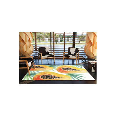 Multicolor Fruit Pattern Washable Rug