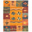 Tapis de bois one-of-kind à la main-noué la new age anatolian orange 10 pi 2 po x 12 pi