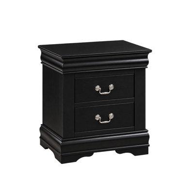 Ensemble de chambre avec très grand lit 2 pièces, noir, table de chevet