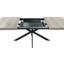 Table de salle à manger rectangulaire rétro avec base en fer fin sable noir-480519436-480519437