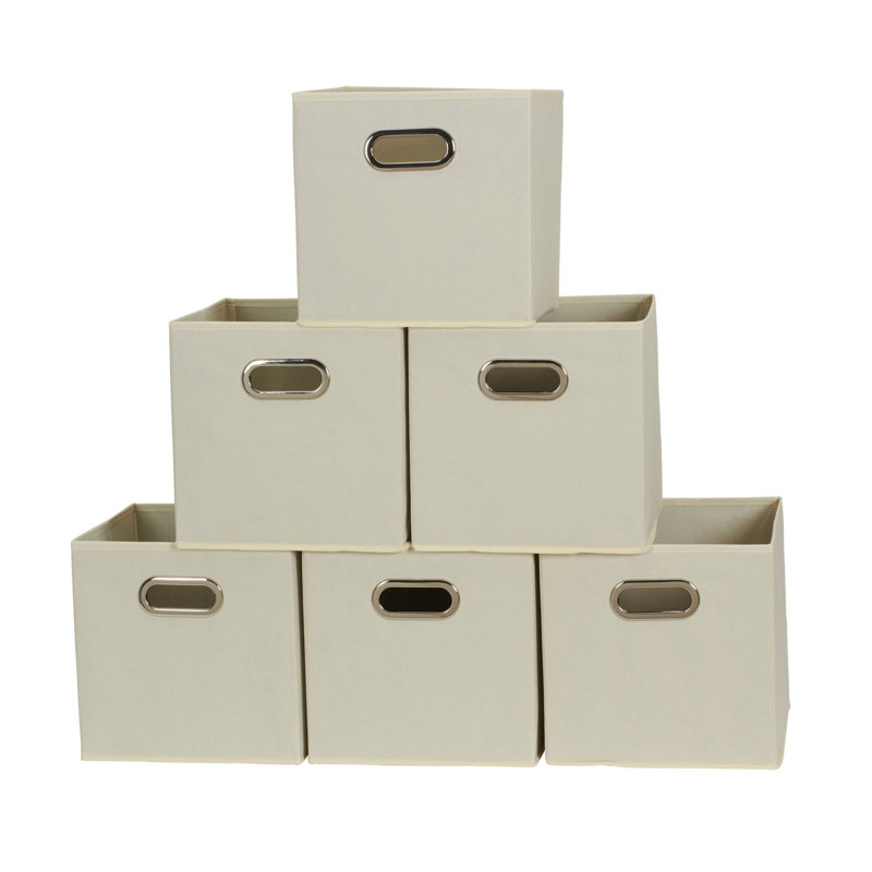 Wayfair Basics® Open Fabric Storage Bin Set, Natural