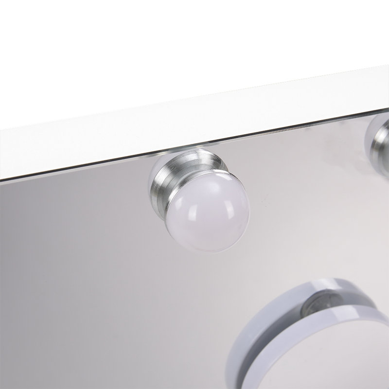 Muscatine Metal Flat Floor Mirror, White