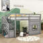 Jadi Twin Wooden Loft Bed with Staircase-790637228