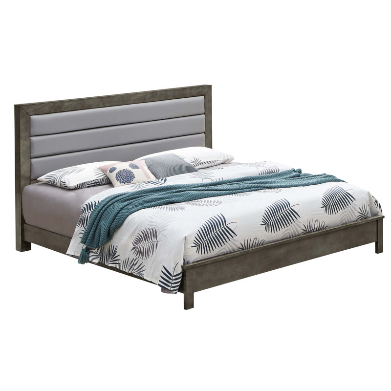 Lit élégant pour les chambres élégantes, Gris, Grand