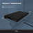  Preston Flip-Up Shower Seat 20" W x 14" D in Black and Matte Black