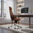 Brown Faux Leather Executive Chair