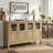 55.1" Sideboard Buffet Cabinet with Adjustable Shelves
