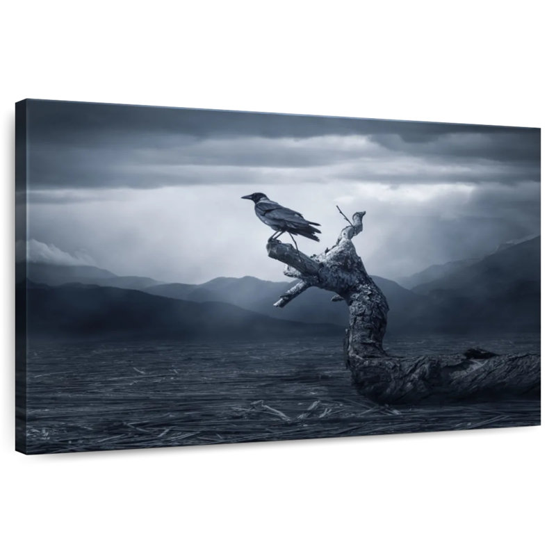 Hitzel Bird In A Storm, 34" H x 51" W