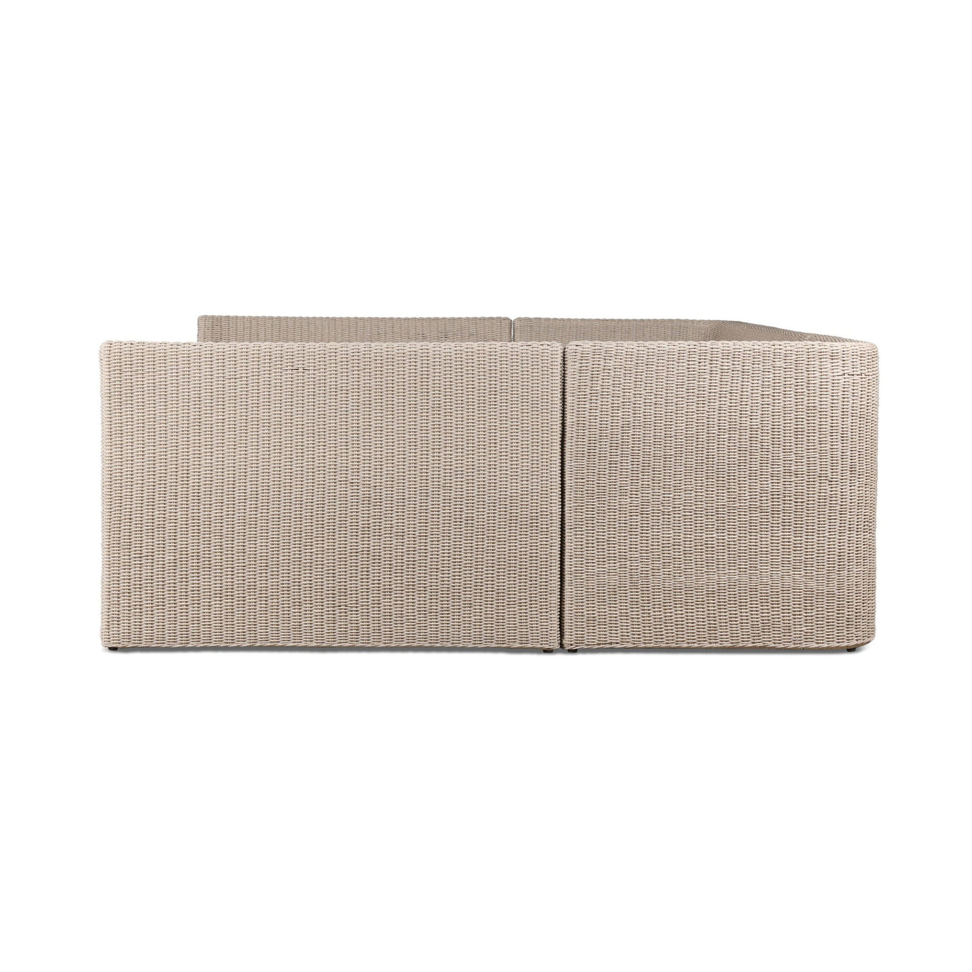 Senna Outdoor Dining Banquette U Shape 117"-Vintage White