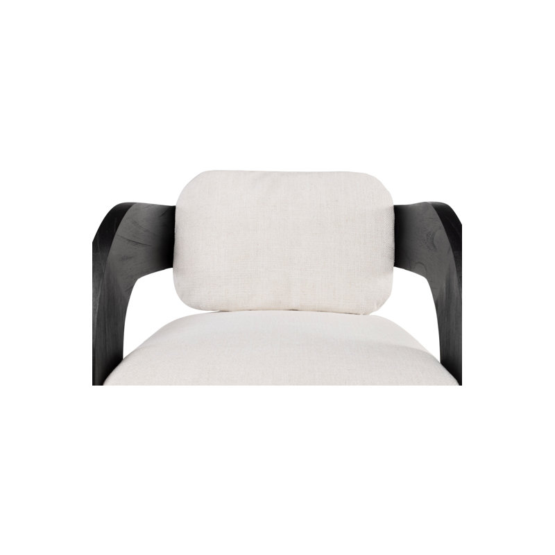 Maravi Dining Chair, Off White, Black