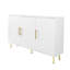 Buffet décoratif blanc 55,12 "avec grand rangement à 3 portes
