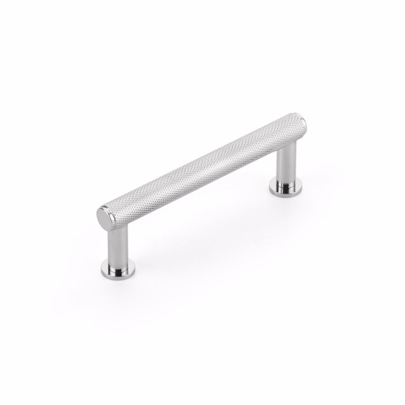 Poignée de meuble-pub Schaub 3 1/2 po d'un centre à l'autre, Chrome poli, 3.5